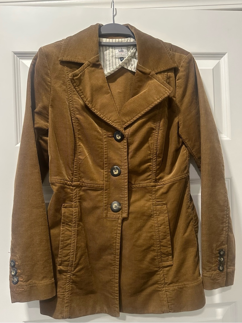 CAbi Chestnut Brown Corduroy Barn Jacket